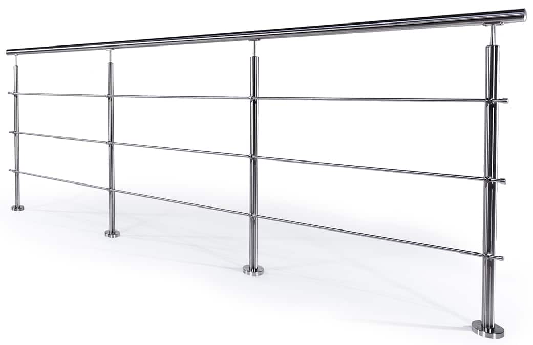 Garde-corps inox avec barres horizontales